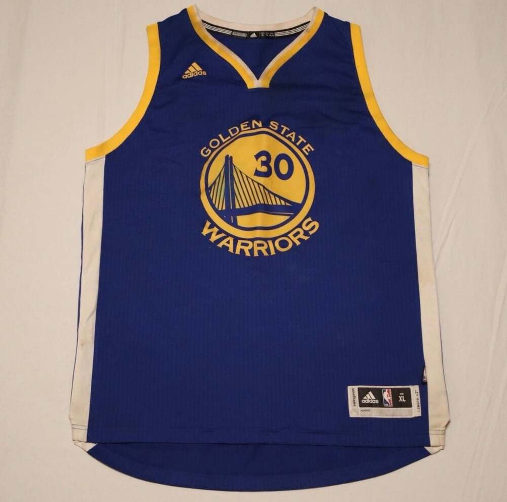 Adidas NBA Golden State Warriors Stephen Curry #30 Swingman Away Jersey, Size XL